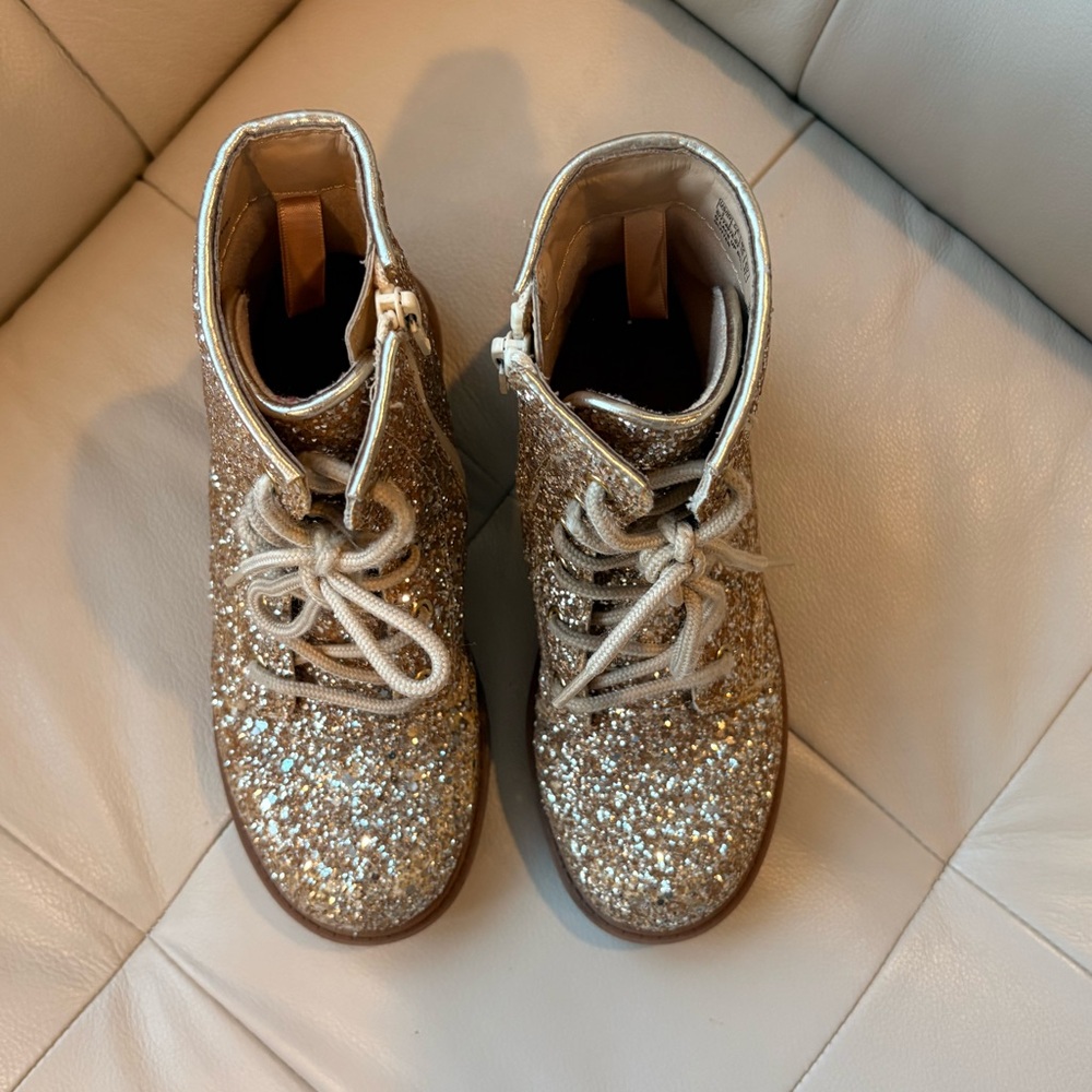 2 for $10 GAP Sparkly Gold Kids Boots - Picture 5 of 7